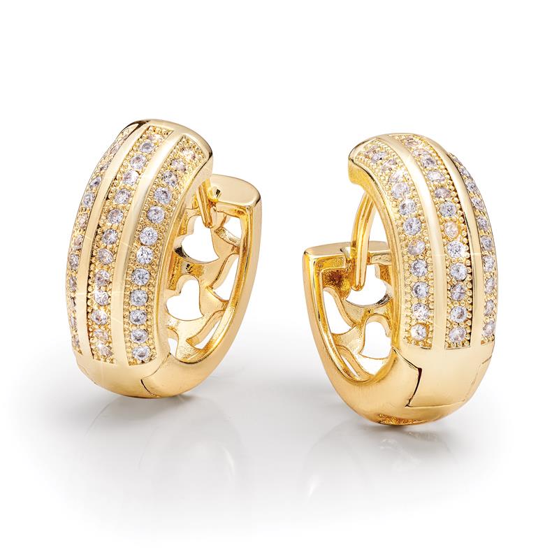 Huggie Hoops Earrings (gold-finished)